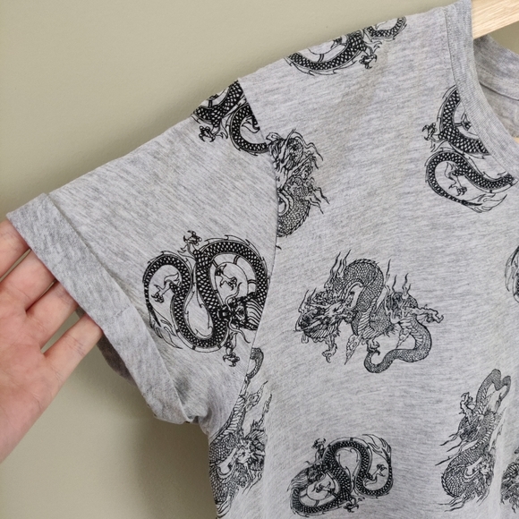 We Care (Weekend Edition) Dragon Print T-shirt Organic Cotton Large - Picture 5 of 8